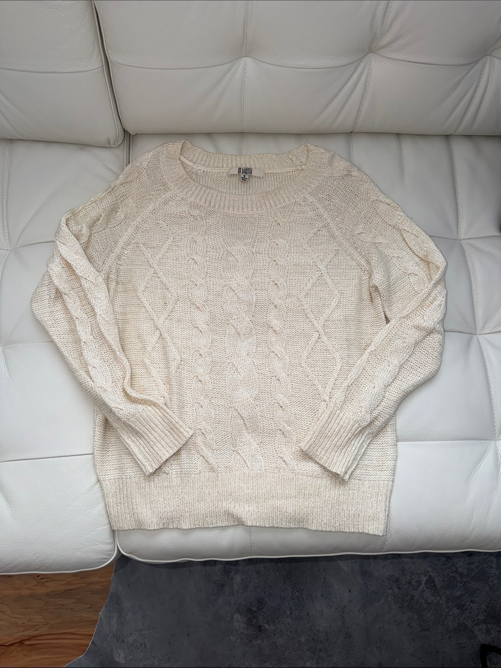 Classic Cream Cable-Knit Women's Sweater